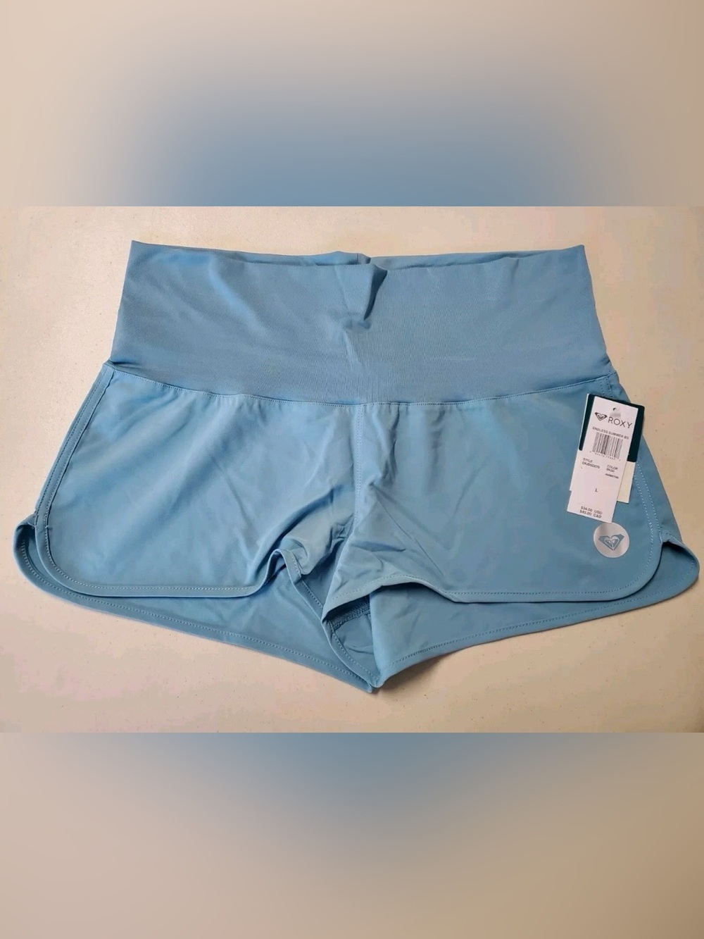 Roxy Light Blue Endless Summer Swim board shorts large NEW